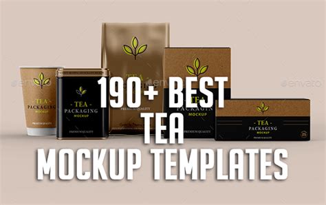 tea mockup templates  premium