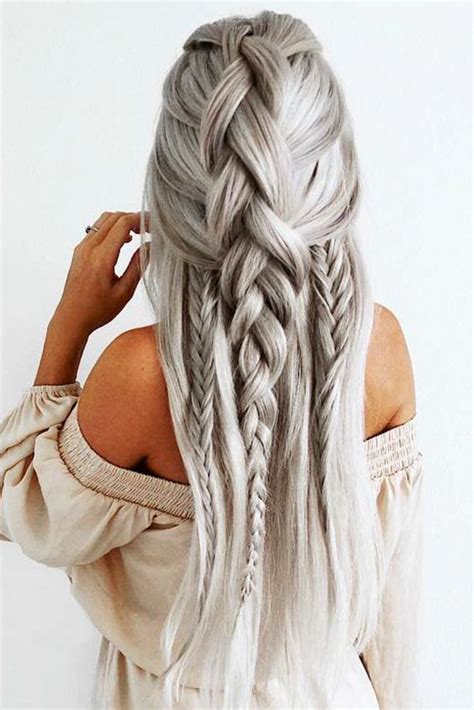 To copy this look, take a sliver of hair and wrap it around your hair tie and down the tail for a cool finish. Best Braids For Straight Long Hair