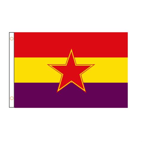 Bandera Comunista De La Rep Blica Espa Ola Cartel Para Interiores Y