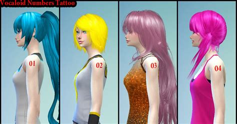 Ng Sims 3 Vocaloid Numbers Ts4 Tattoo