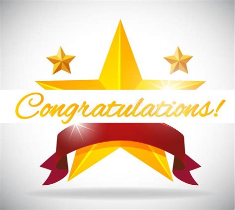 Congratulations Star Vector Illustration Stock Illustration