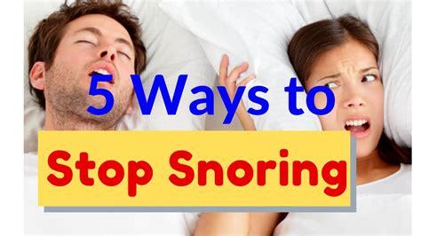 5 Ways To Stop Snoring How To Stop Snoring Health Tips Youtube