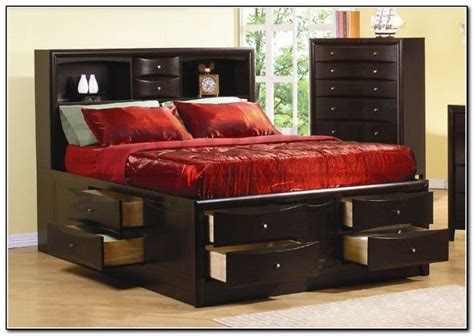 Or perhaps you are looking for cheap bed frames? California King Bed Frame | Bookcase bed, King storage bed ...