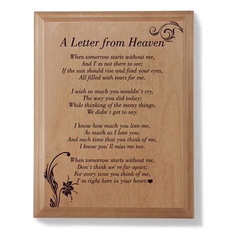 Prices May Vary A Letter From Heaven With The Wood Plaque Can Be A