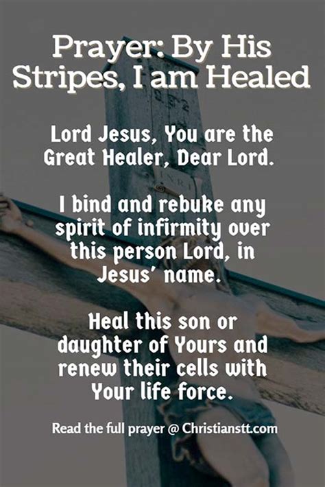 Prayer For Healing By His Stripes I Am Healed Christianstt