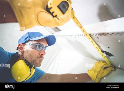 Building Precision and Accuracy. Caucasian Contractor in His 30s