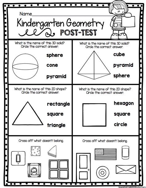 Kindergarten Math Geometry Worksheets