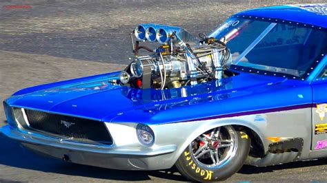 Supercharged Big Engines Drag Racing Action At World Wide Technology
