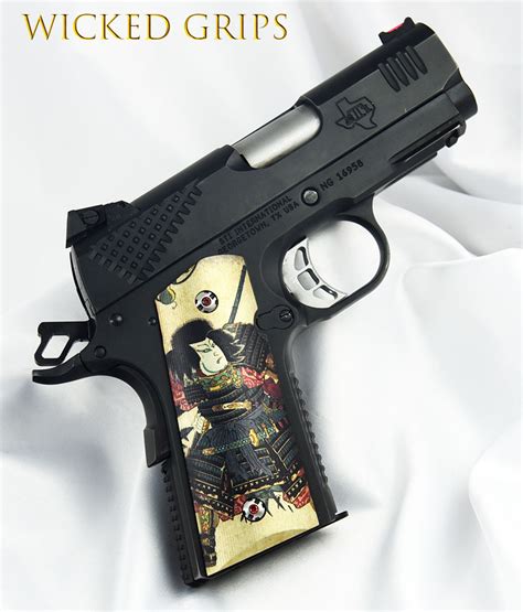 Custom 1911 Officers Compact Pistol Grips Samurai
