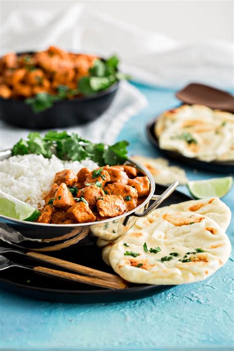 A vegetarian riff on indian butter chicken, this fragrant stew is spiced with cinnamon, garam masala and fresh build your recipe box. Indian Butter Chicken with Basmati Rice and Homemade Naan ...