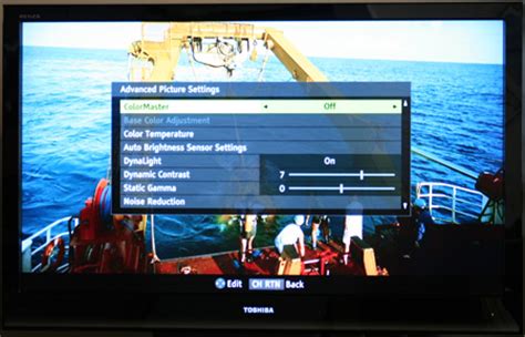 Look for the words ch followed by a number, or even just a number to appear in one of the top corners of your television. Toshiba Regza 46XV645U Review