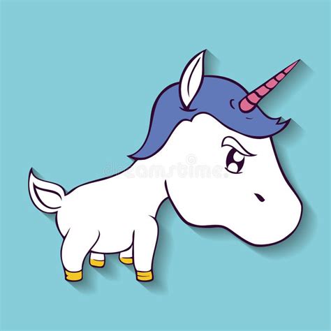 Unicorn Horse Cartoon Design Stock Vector Illustration Of Horn