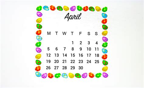 April Month Calendar Free Image By Mohit Pareek On