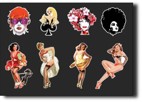 Girl Wall Stickers Sexy Vintage Pin Up Girl Stickers