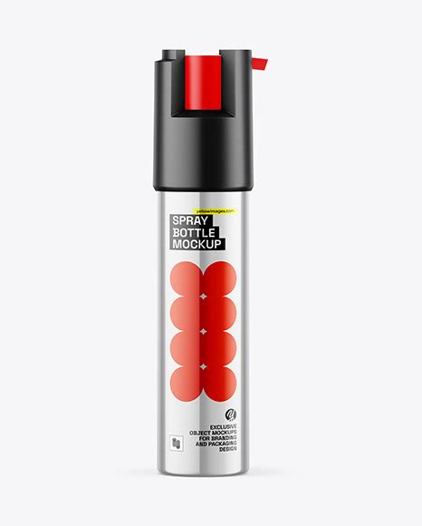 Glossy Metallic Self Defense Pepper Spray Bottle Mockup Free Download Images High Quality Png