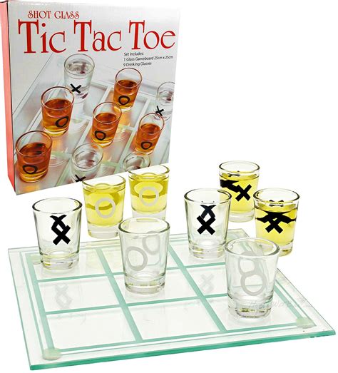 Buy Mattys Toy Stop Tic Tac Toe Three In A Row Glass Drinking Game