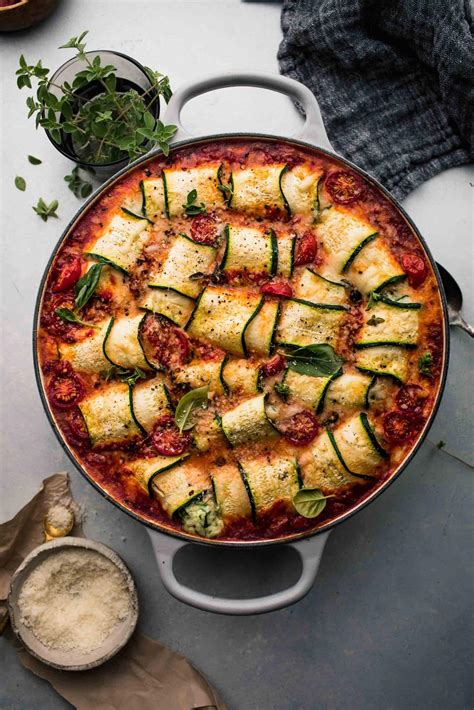 Easy Zucchini Lasagna Roll Ups Recipe