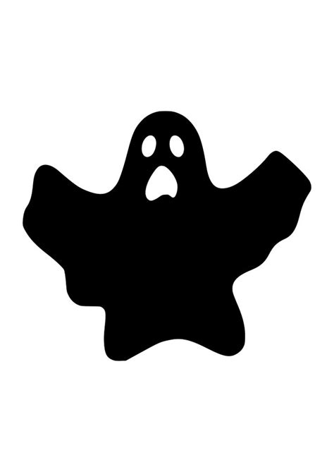 A Black And White Silhouette Of A Ghost