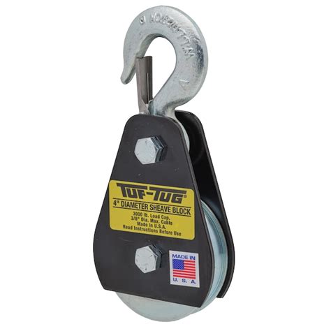 Tuf Tug 4 In Wire Rope Block Hook Mount 3000 Lb Capacity At