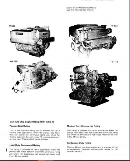 Cummins Marine Diesel Engines Operation And Maintenance Manual Vintagemanuals