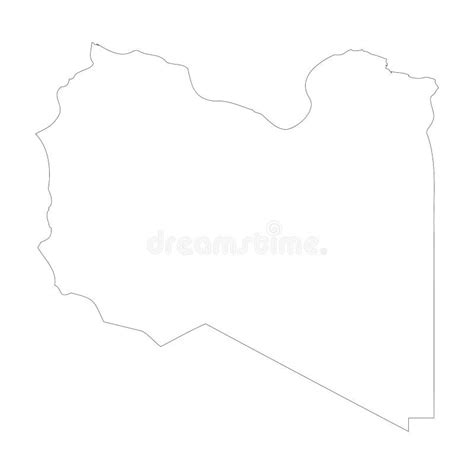 Libya Vector Country Map Outline Stock Vector Illustration Of Design