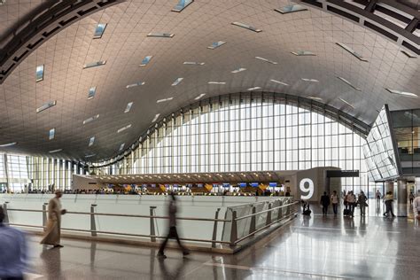 画廊 哈马德国际机场旅客航站楼综合体，以海浪与沙丘为灵感的交通枢纽 Hok 8