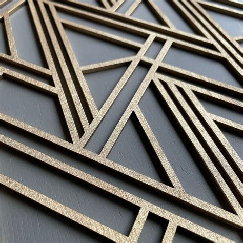 Geo Lattice Art Deco Wooden Inlay Onlay Craft Measuring And Marking