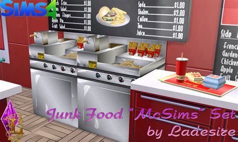 Ladesires Creative Corner Ts4 Mcsims Junk Food By Ladesire