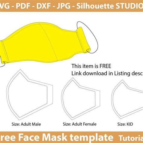 Free Face Mask Templates Svg Face Mask Face Mask Printable Etsy