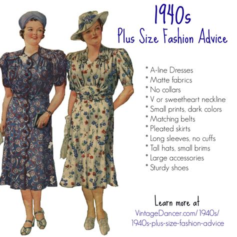 1940s Plus Size Fashion History And Style Advice