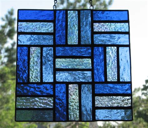Stained Glass Split Rail Quilt Square By Barbaras Glassworks Stained