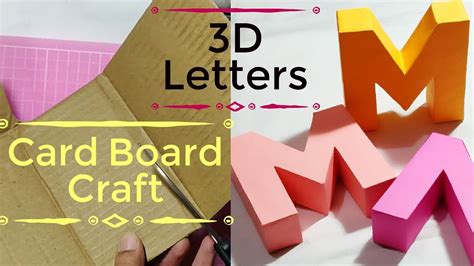 3d Letters From Cardboard 3d Letter Diy Marquee Letters Cardboard
