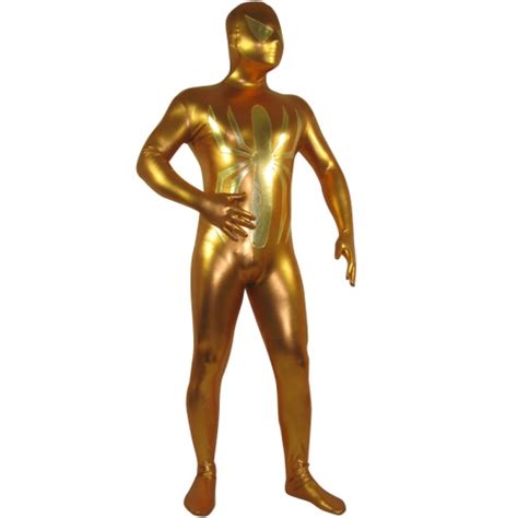 Shiny Metallic Gold Spiderman Costume 37 99 Superhero Costumes Online Store Cosplay