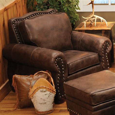 Jerome Davis Chair In Timber Leather Lone Star Western Decor