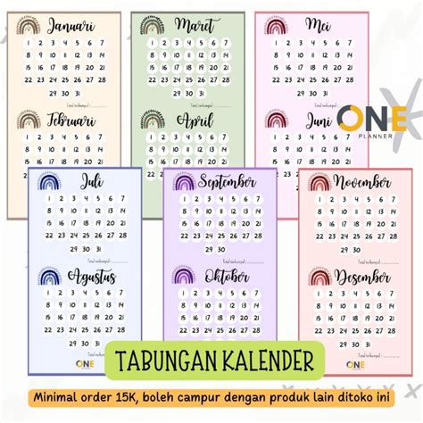 Jual Tabungan Kalender Shopee Indonesia