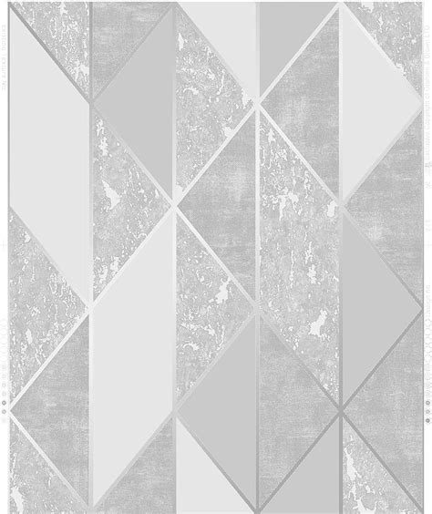 Superfresco Milan Silver Geometric Wallpaper