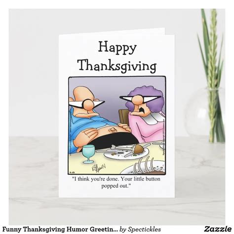 Funny Thanksgiving Humor Greeting Card Funny Thanksgiving Holiday Design Card
