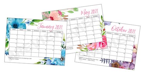 Add your notes, official holidays before you print. Free Printable 2021 Calendar - Crafts by Amanda - Free ...