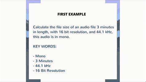 Audio File Size Calculation Tutorial YouTube