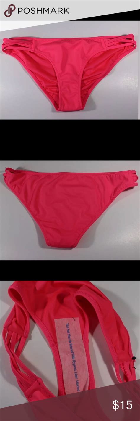 🚨220 Bikini Bottom Hot Pink Strappy Cheeky Bikinis Womens Bikini Bottoms Bikini Bottoms