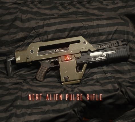 Hasbro Nerf Alien Pulse Rifle M41 A Painted Olive Drab Paint Etsy