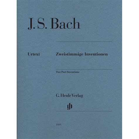 Two Part Inventions Bwv 772 786 Edition Without Fingering Johann