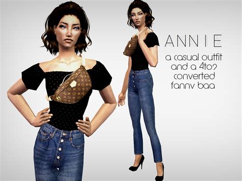 Annie Outfit And Fanny Pack Grecadea Sims