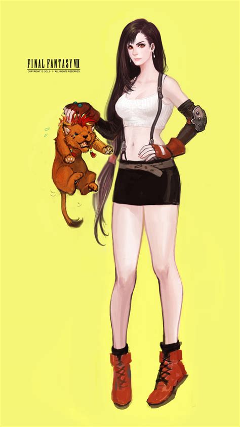 Tifa Lockhart And Red Xiii Final Fantasy And 1 More Drawn By J