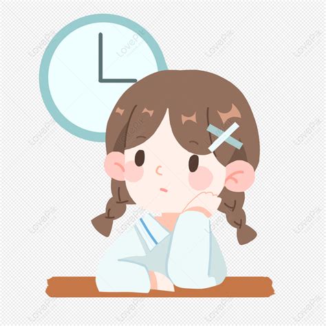 Waiting Girl Expression Pack Free PNG And Clipart Image For Free
