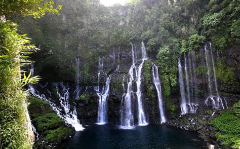 Langevin Falls La Reunion Island Indian Oean Stock Image Image Of