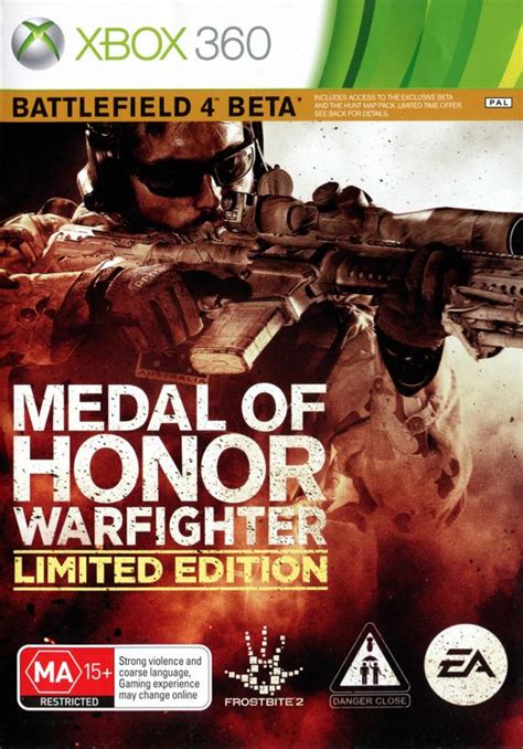 Medal Of Honor Warfighter Limited Edition 2012 Xbox 360 Box Cover