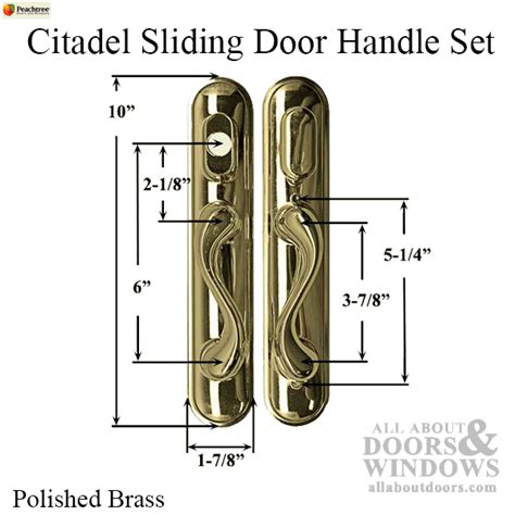 Ipd Peachtree Sliding Door Handle Set Polished Brass