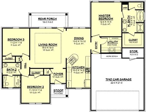 2 Bedroom House Plans Under 1500 Sq Ft 1500 Sq Ft 2 Bedroom 2