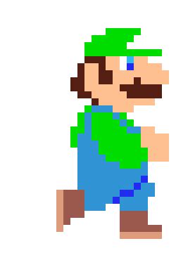 Luigi Walking Sprite 3 Pixel Art Maker